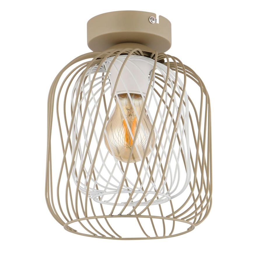 Globo - Mennyezeti lámpatest 1xE27/40W/230V átm. 18 cm bézs/fehér