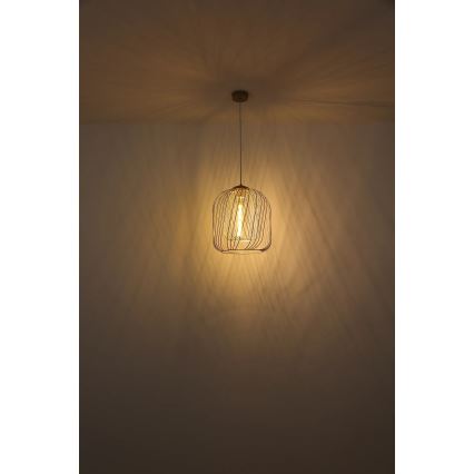 Globo - Kábeles függőlámpa 1xE27/40W/230V Ø 35 cm bézs/fehér