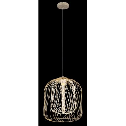 Globo - Kábeles függőlámpa 1xE27/40W/230V Ø 35 cm bézs/fehér