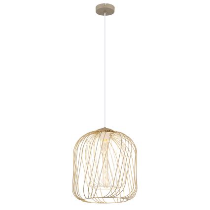 Globo - Kábeles függőlámpa 1xE27/40W/230V Ø 35 cm bézs/fehér