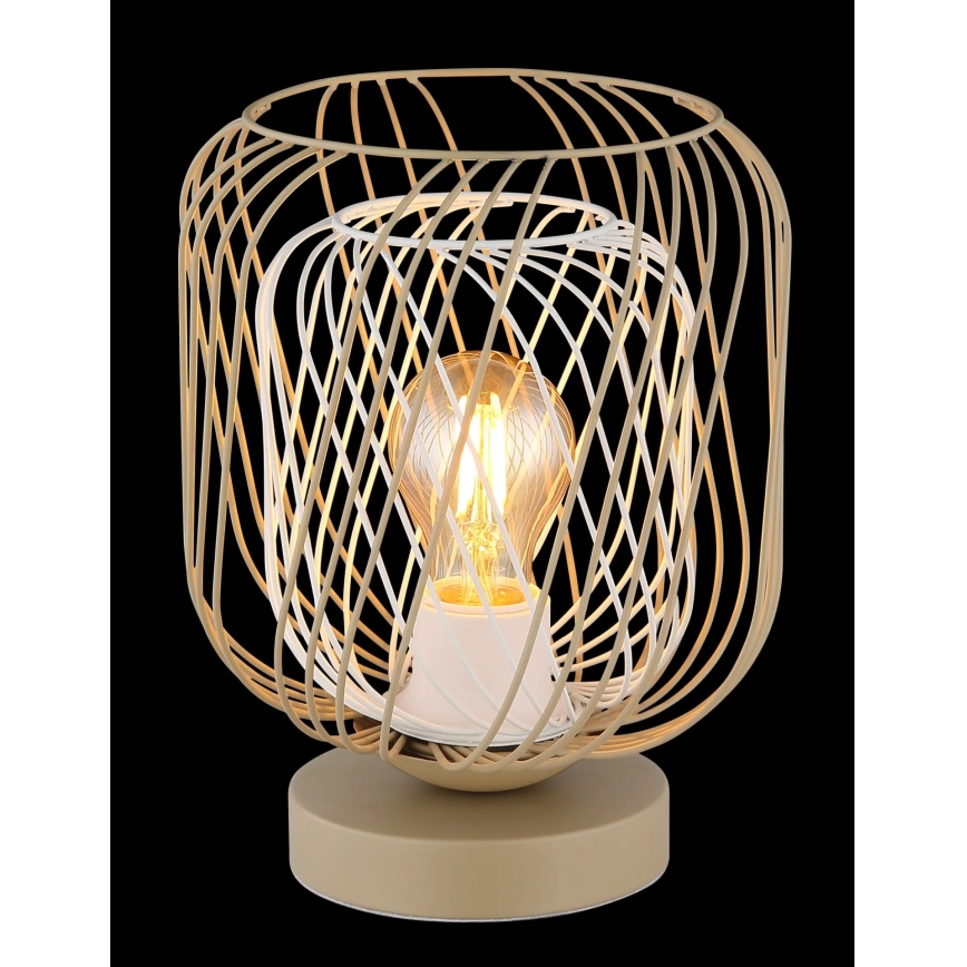 Globo - Asztali lámpa 1xE27/40W/230V bézs/fehér