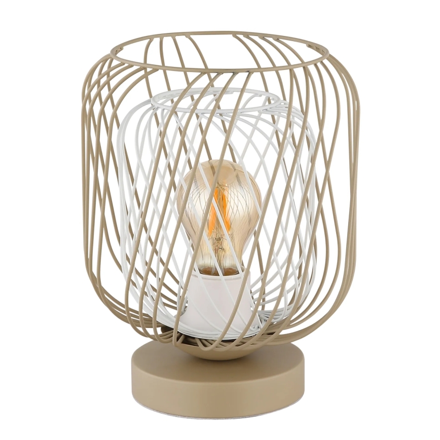 Globo - Asztali lámpa 1xE27/40W/230V bézs/fehér