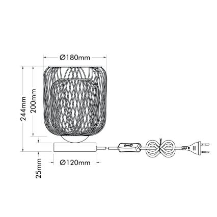 Globo - Asztali lámpa 1xE27/40W/230V bézs/fehér