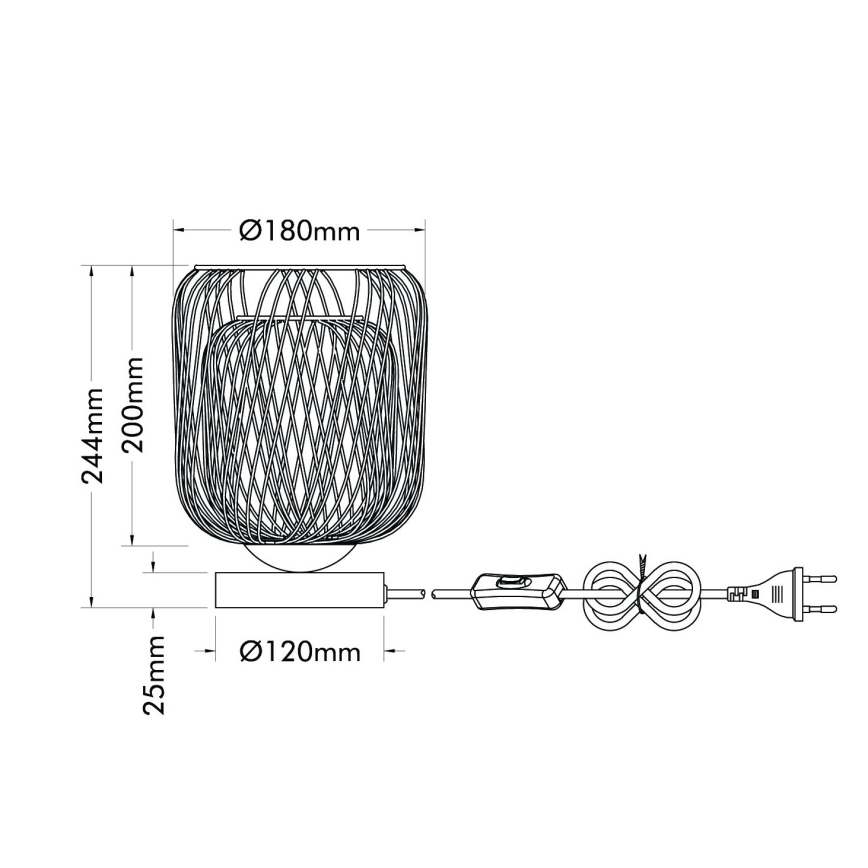 Globo - Asztali lámpa 1xE27/40W/230V bézs/fehér