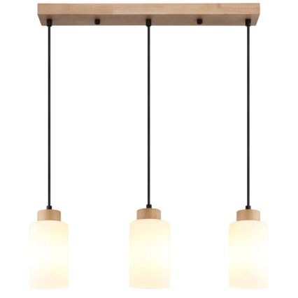 Globo - Kábeles csillár 3xE27/60W/230V tölgy/fehér