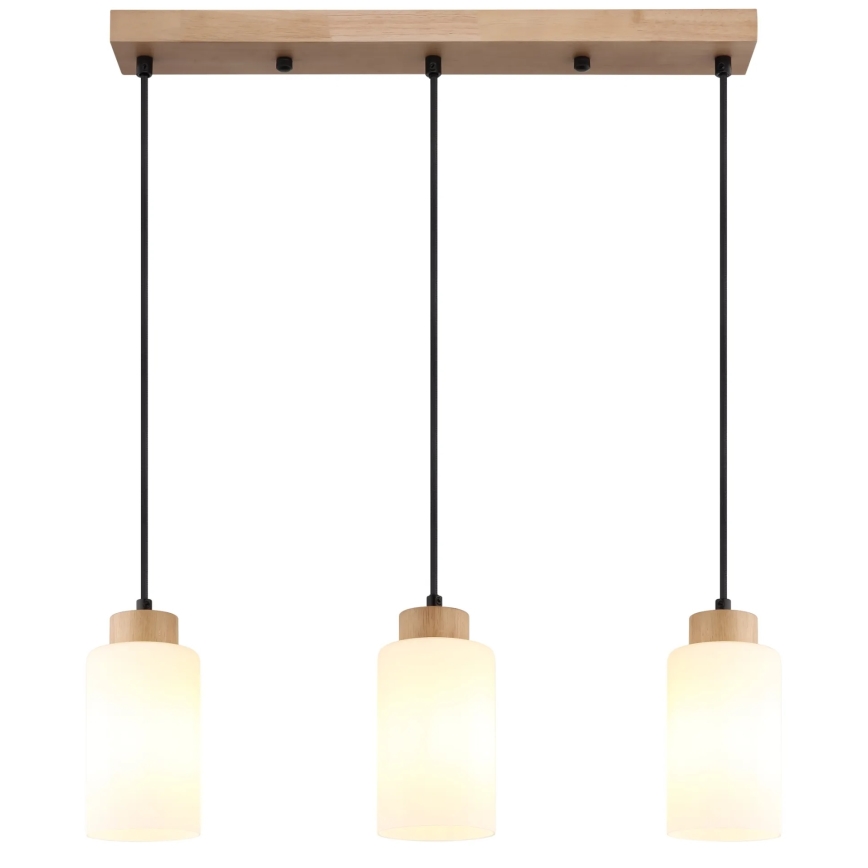 Globo - Kábeles csillár 3xE27/60W/230V tölgy/fehér