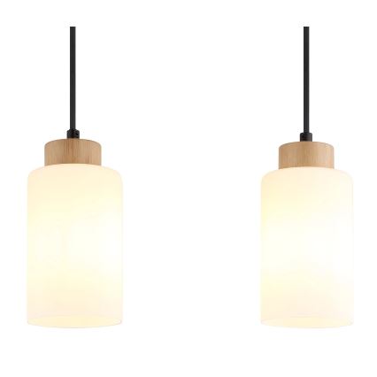 Globo - Kábeles csillár 3xE27/60W/230V tölgy/fehér