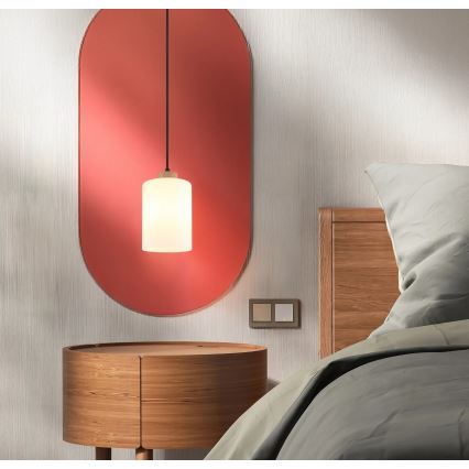 Globo - Függőlámpa kábellel 1xE27/60W/230V tölgy/fehér