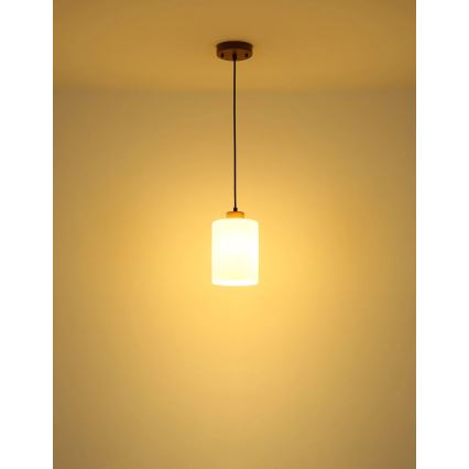 Globo - Függőlámpa kábellel 1xE27/60W/230V tölgy/fehér