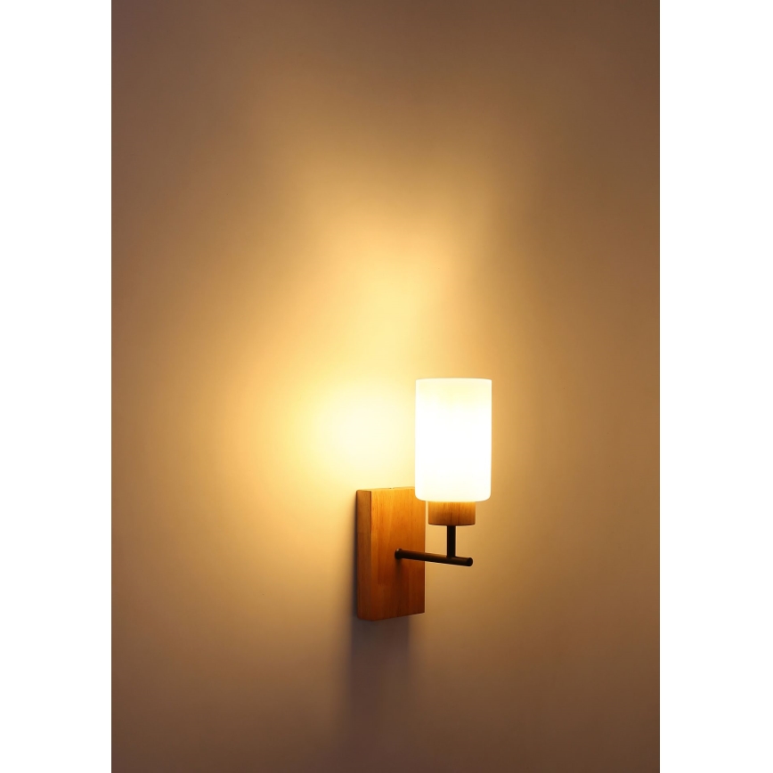 Globo - Fali lámpa 1xE27/60W/230V tölgy/fehér