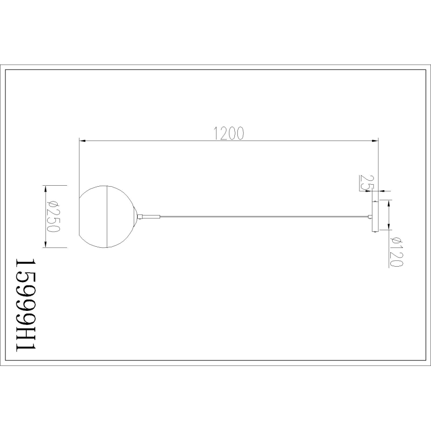 Globo - Kábeles függőlámpa 1xE27/60W/230V Ø 25 cm