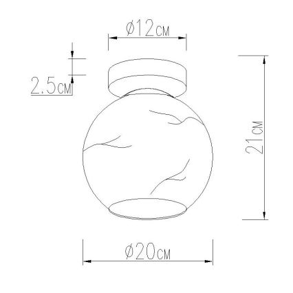 Globo - Mennyezeti lámpa 1xE27/60W/230V átm. 20 cm