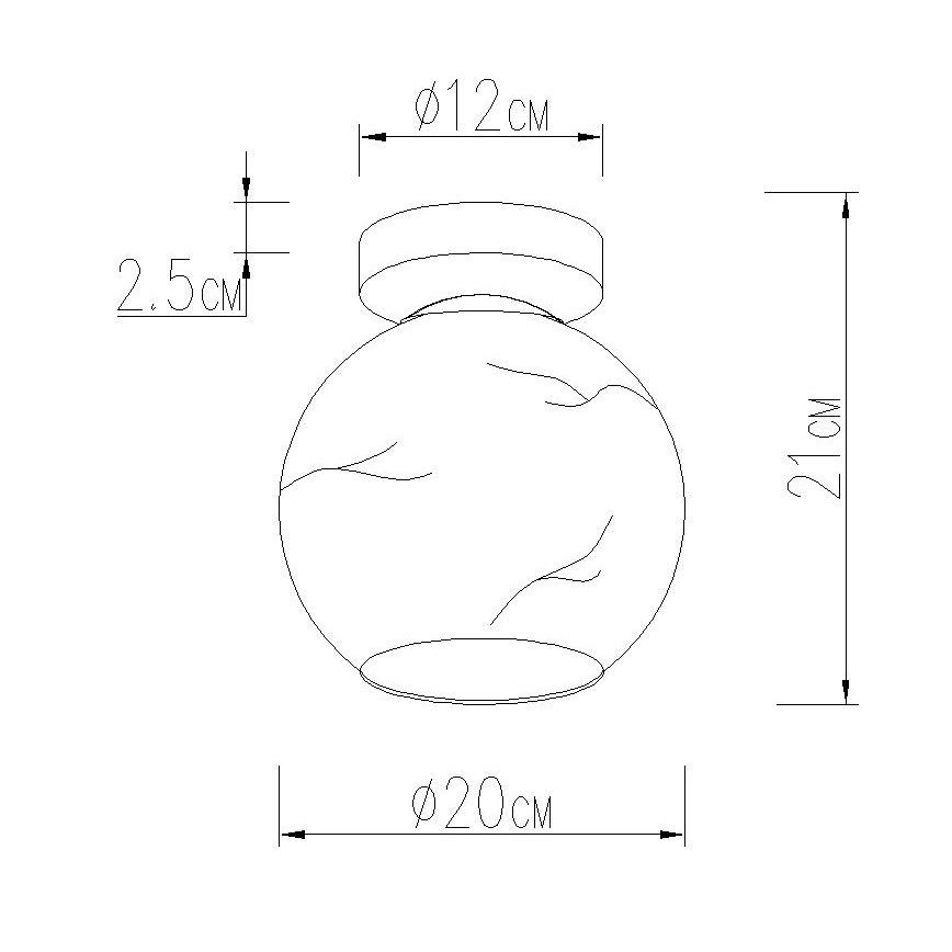 Globo - Mennyezeti lámpa 1xE27/60W/230V átm. 20 cm