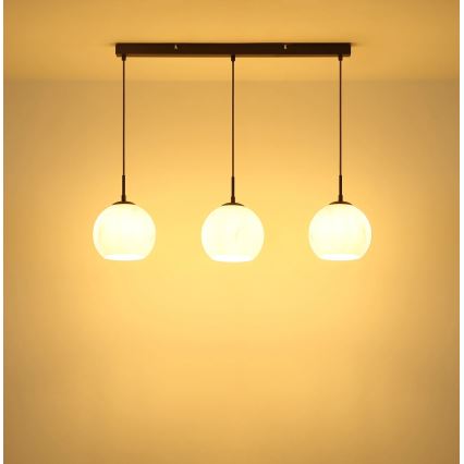 Globo - Kábelen függő csillár, 3x E27, 60W, 230V
