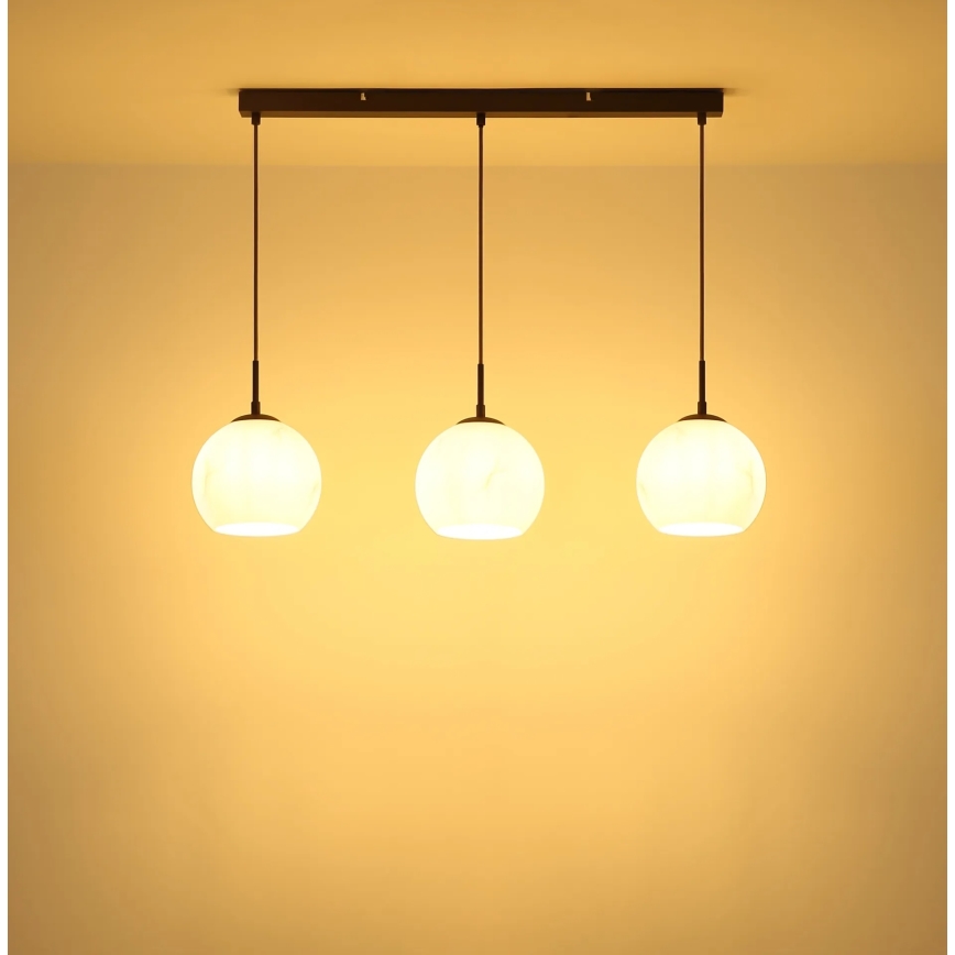 Globo - Kábelen függő csillár, 3x E27, 60W, 230V