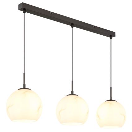 Globo - Kábelen függő csillár, 3x E27, 60W, 230V