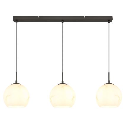 Globo - Kábelen függő csillár, 3x E27, 60W, 230V