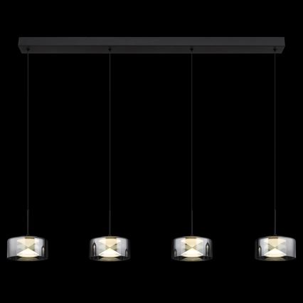 Globo - LED csillár kábellel LED/24W/230V fekete/füstszínű