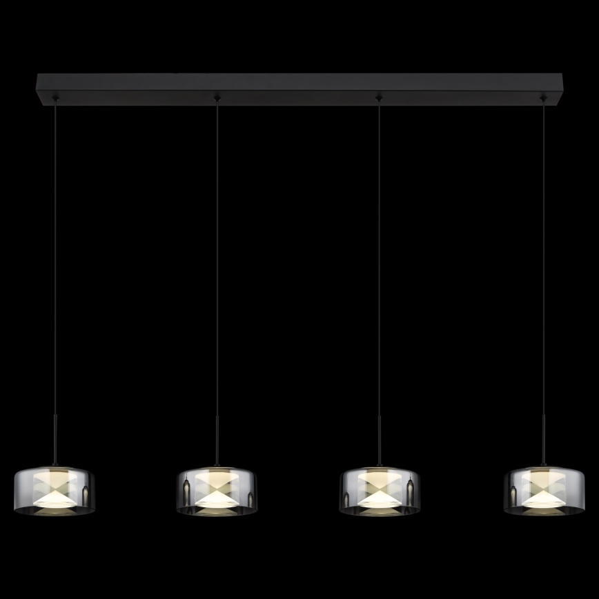 Globo - LED csillár kábellel LED/24W/230V fekete/füstszínű