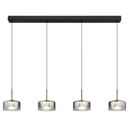 Globo - LED csillár kábellel LED/24W/230V fekete/füstszínű