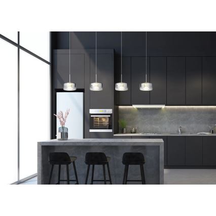 Globo - LED függeszték kábelen LED/24W/230V fehér/füstszínű