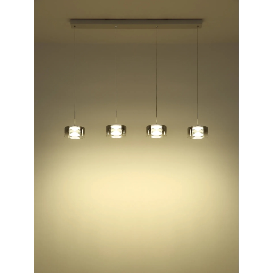 Globo - LED függeszték kábelen LED/24W/230V fehér/füstszínű