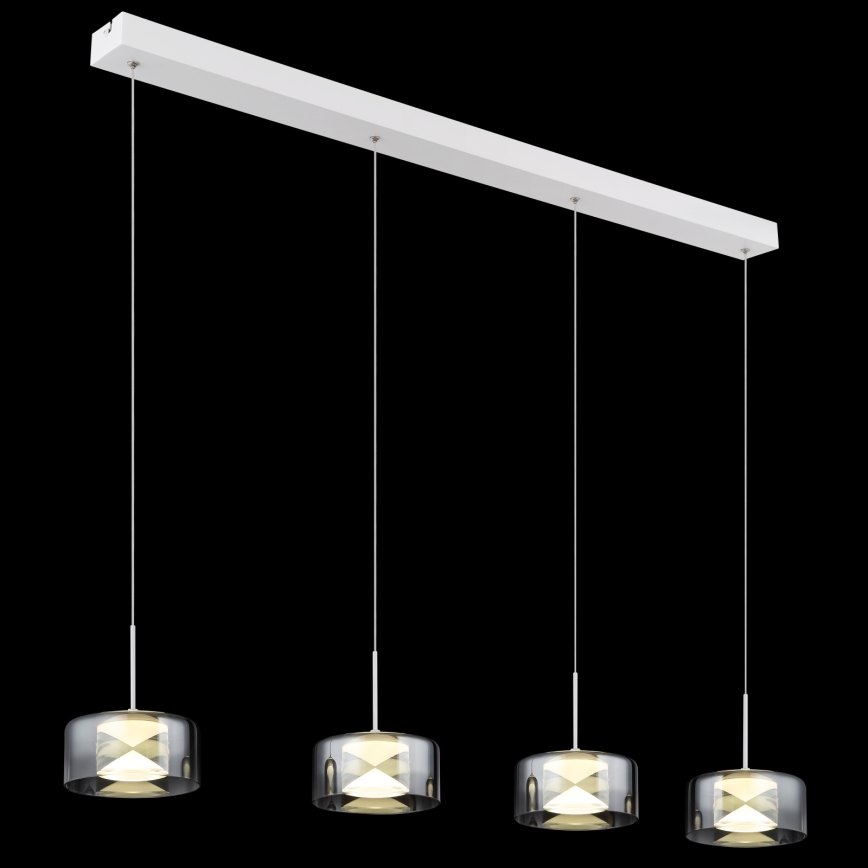 Globo - LED függeszték kábelen LED/24W/230V fehér/füstszínű