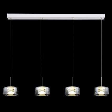 Globo - LED függeszték kábelen LED/24W/230V fehér/füstszínű