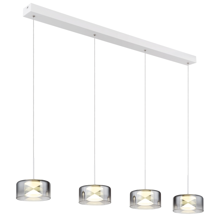 Globo - LED függeszték kábelen LED/24W/230V fehér/füstszínű