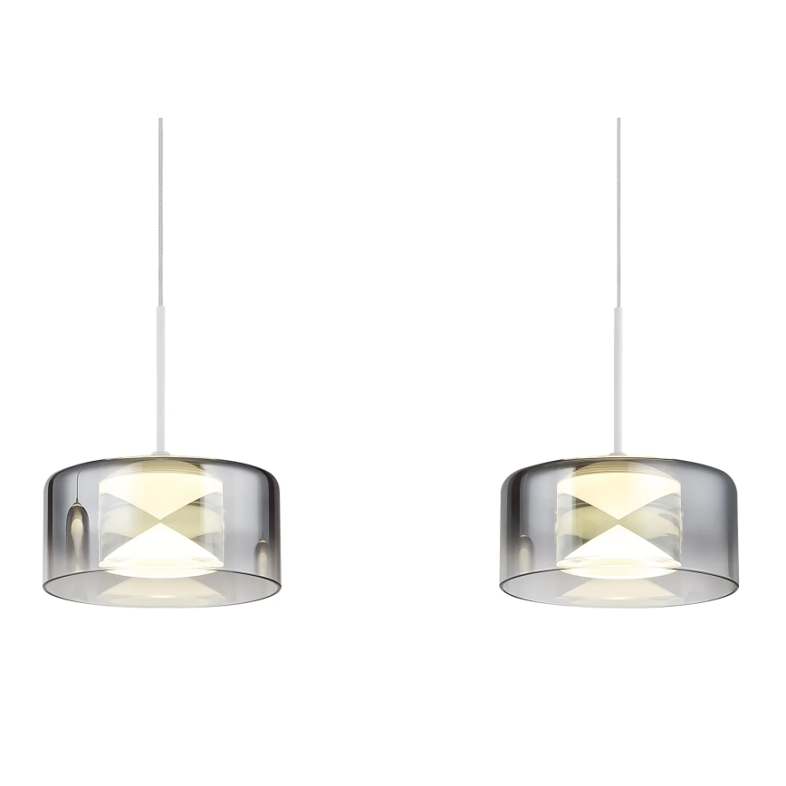 Globo - LED függeszték kábelen LED/24W/230V fehér/füstszínű