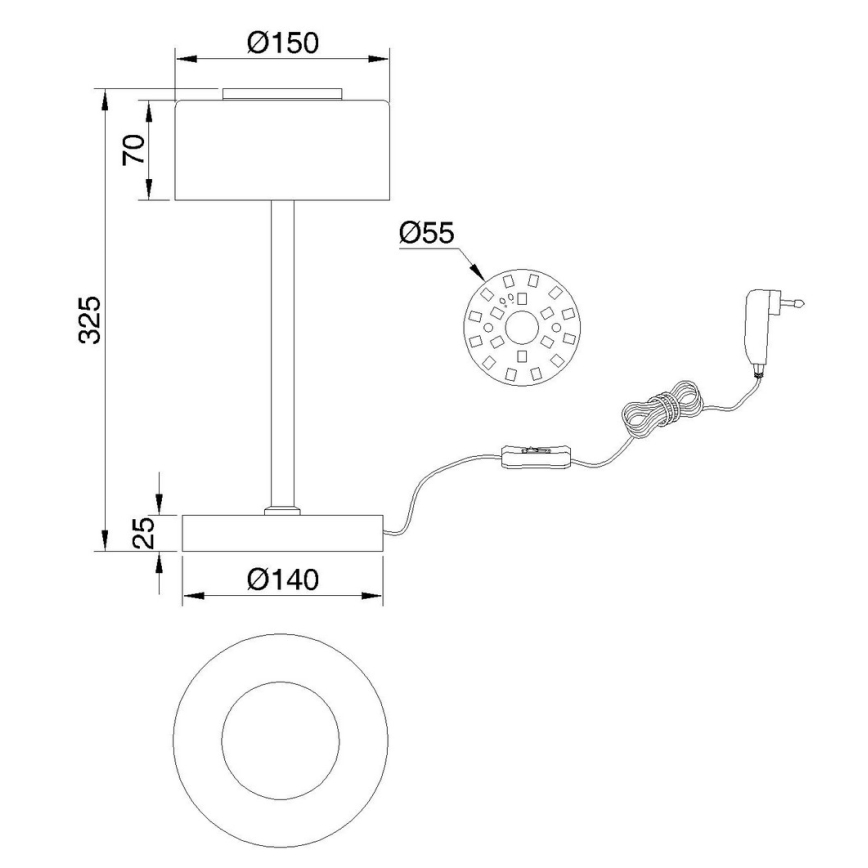 Globo - LED asztali lámpa LED/6W/230V