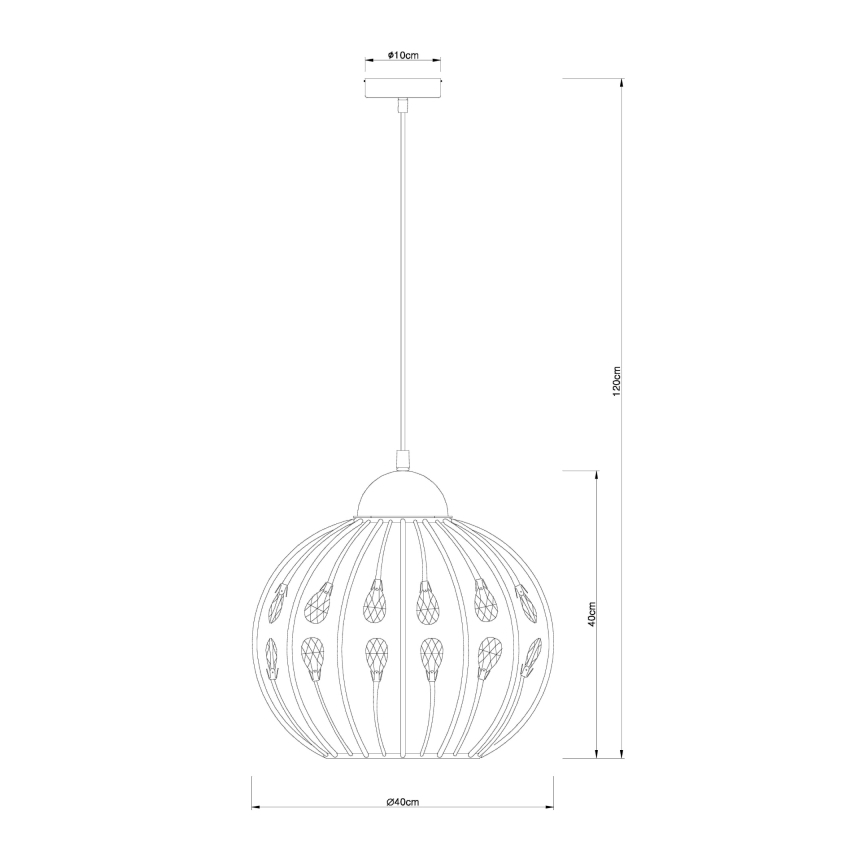 Globo - Zsinóros függeszték 1xE27/60W/230V Ø 40 cm
