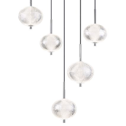 Globo - LED Csillár zsinóron 5xLED/6,6W/230V 3000/4500/6500K