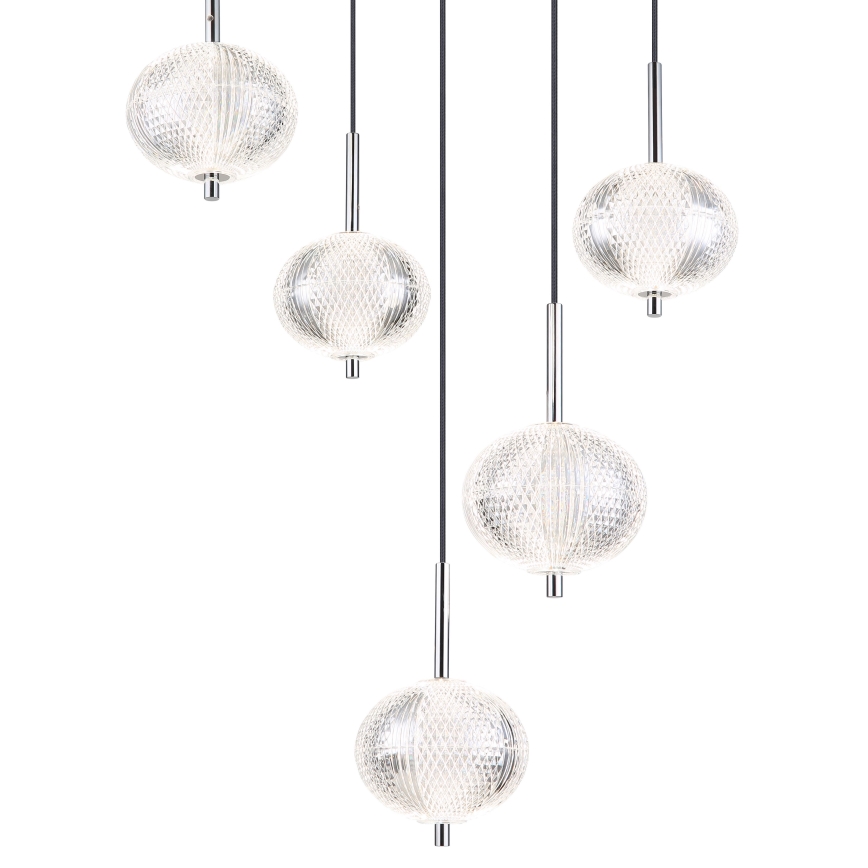 Globo - LED Csillár zsinóron 5xLED/6,6W/230V 3000/4500/6500K