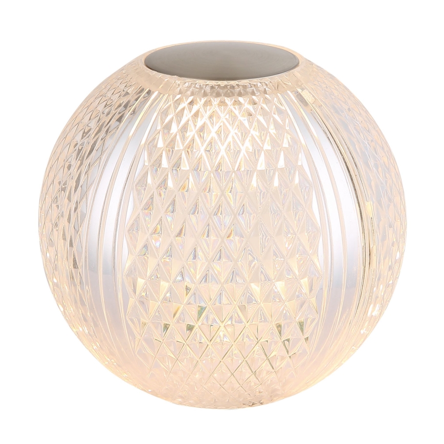 Globo - LED érintőkapcsolós asztali lámpa, állítható fényerővel LED/2W/5V 1200 mAh USB, átlátszó
