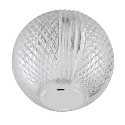Globo - LED érintőkapcsolós asztali lámpa, állítható fényerővel LED/2W/5V 1200 mAh USB, átlátszó