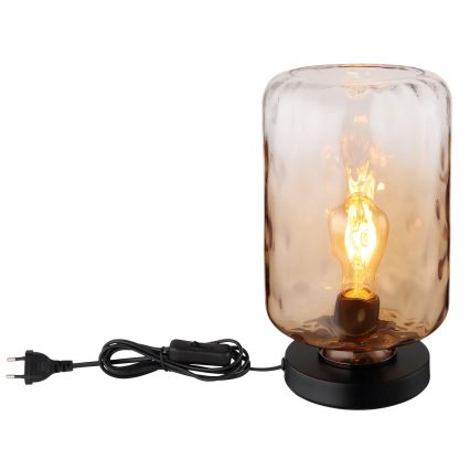 Globo - Asztali lámpa 1xE27/60W/230V barna