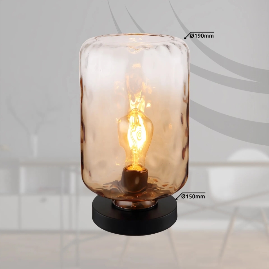 Globo - Asztali lámpa 1xE27/60W/230V barna