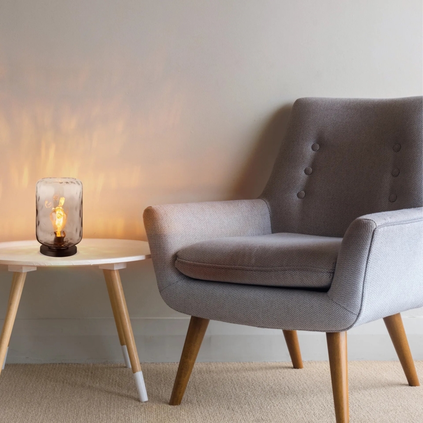 Globo - Asztali lámpa 1xE27/60W/230V szürke