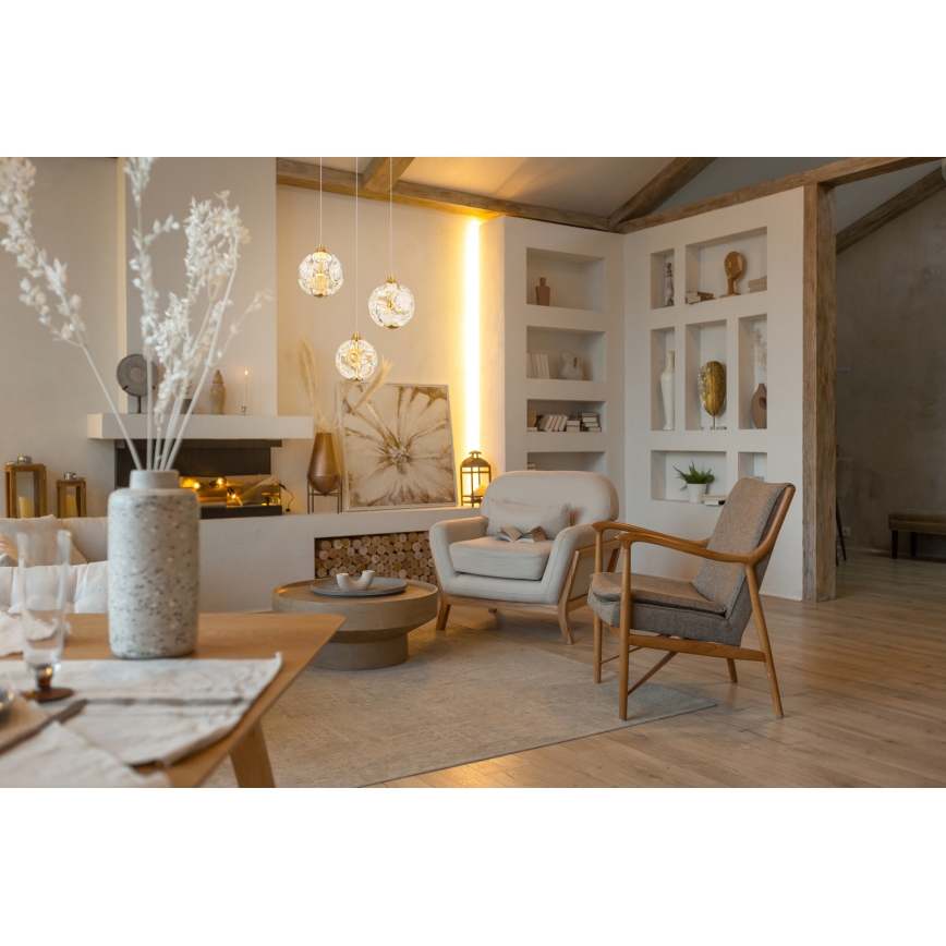 Globo - LED csillár zsinóron LED/24W/230V 3000K arany