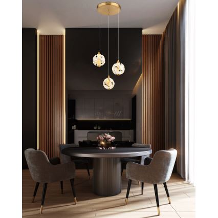 Globo - LED csillár zsinóron LED/24W/230V 3000K arany