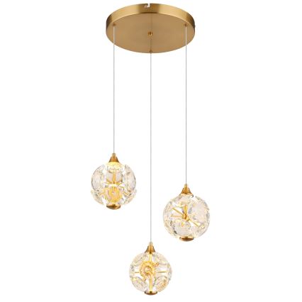Globo - LED csillár zsinóron LED/24W/230V 3000K arany