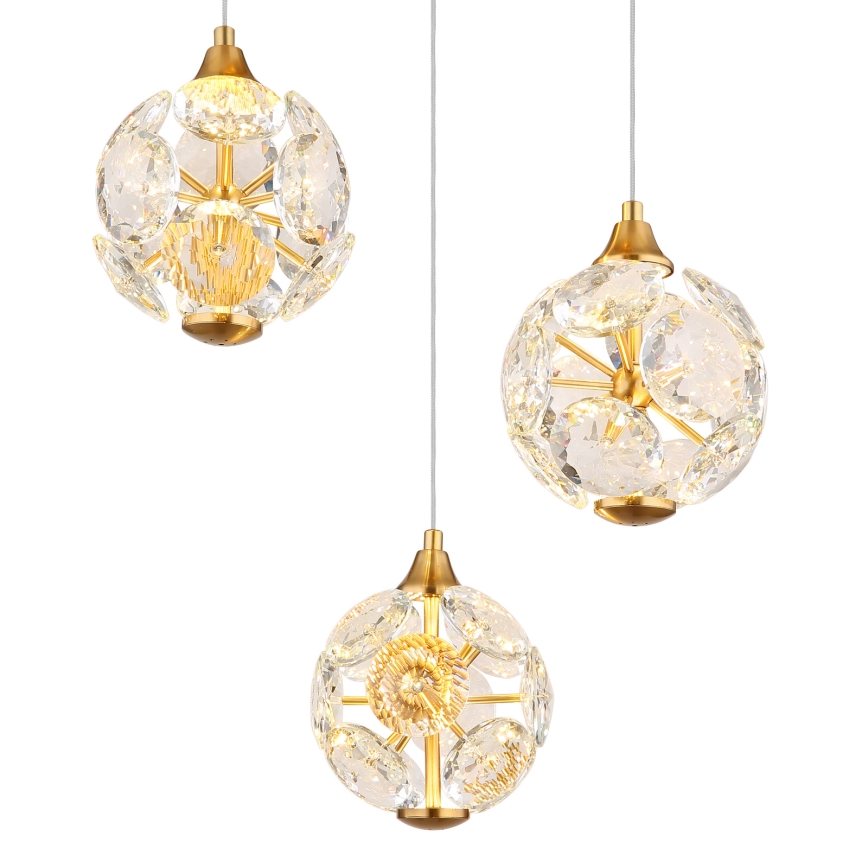 Globo - LED csillár zsinóron LED/24W/230V 3000K arany