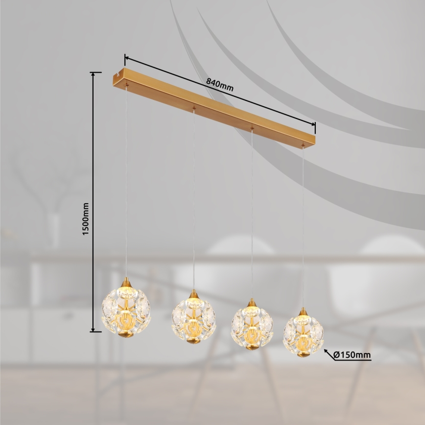 Globo - kábelen függő LED csillár LED/32W/230V 3000K arany