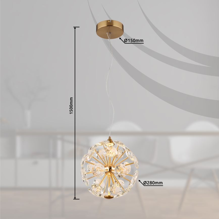 Globo - LED függőlámpa kábellel LED/12W/230V 3000K arany