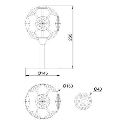 Globo - LED asztali lámpa LED/8W/230V