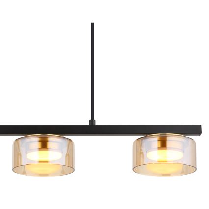 Globo - LED Csillár zsinóron 3xGX53/6W/230V füstös/barna