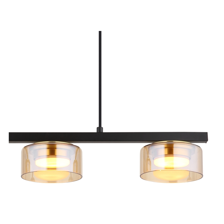 Globo - LED Csillár zsinóron 3xGX53/6W/230V füstös/barna