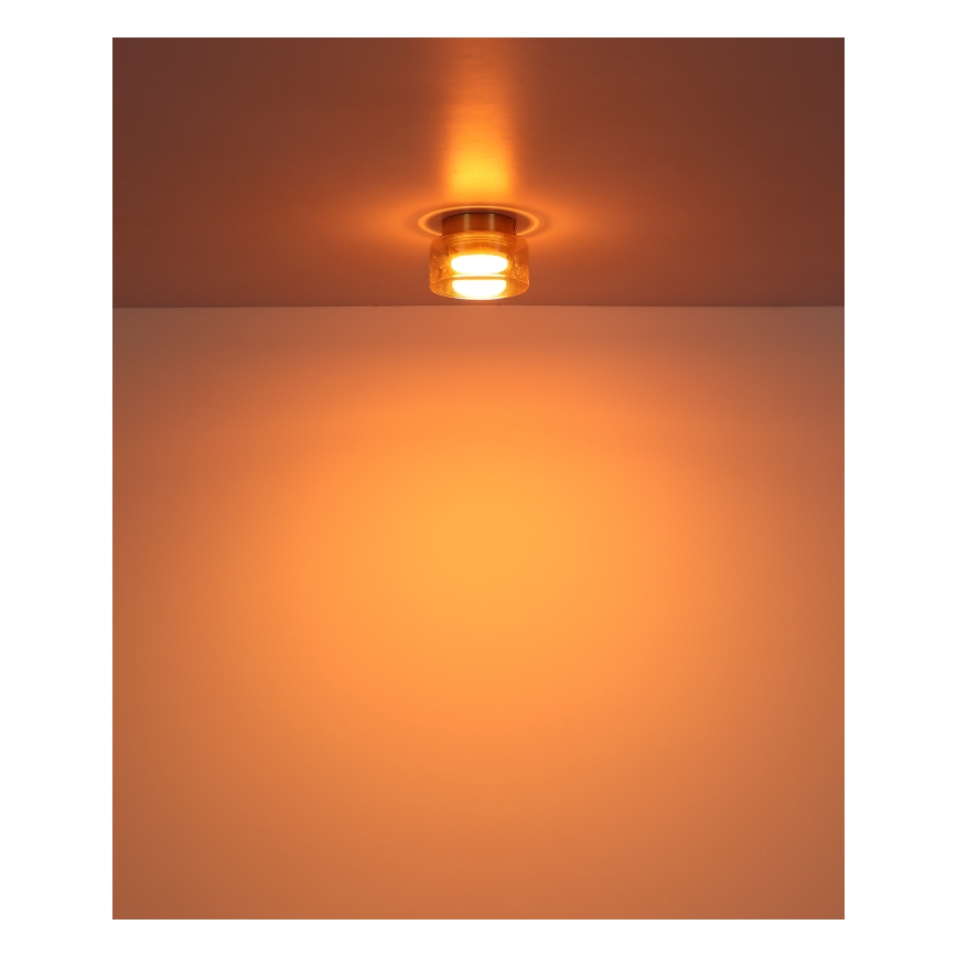 Globo - LED Mennyezeti lámpa 1xGX53/6W/230V átm. 13 cm füstös/barna