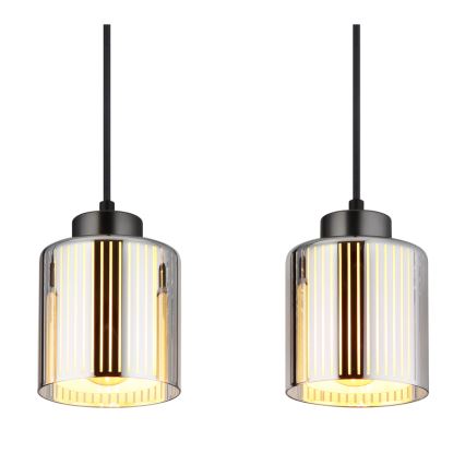 Globo - Csillár zsinóron 4xE27/60W/230V fényezett króm
